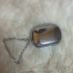 Paco Rabanne silver metallic wristlet, NWOT